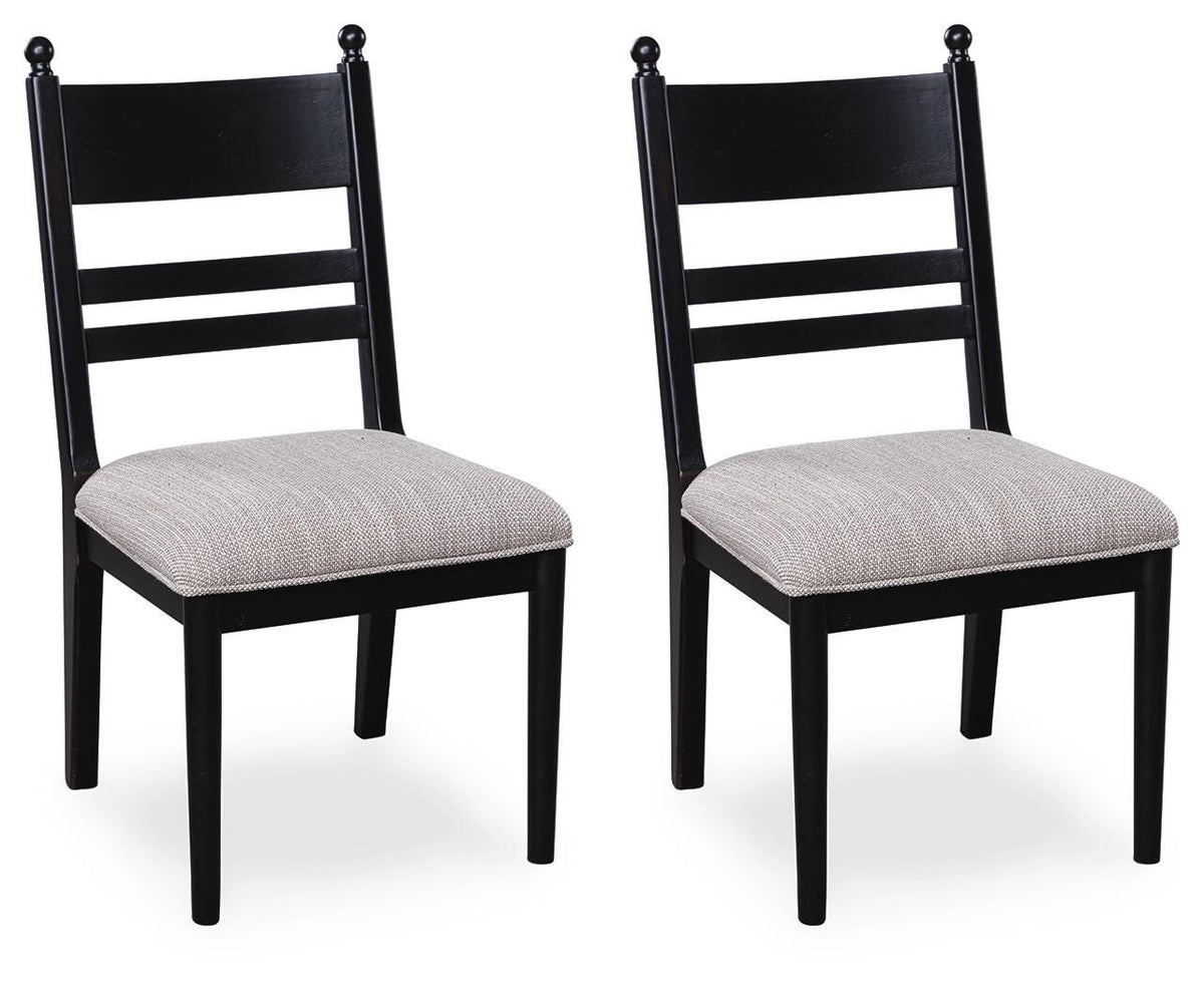 Ashcombe Dining Chair in Black Fabric II