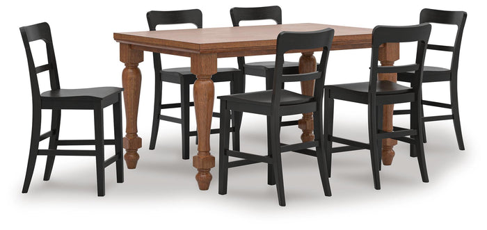 Ashcombe Counter Height Dining Table and 6 Barstools VI