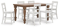 Ashcombe Counter Height Dining Table and 6 Barstools V