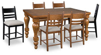 Hollis Counter Height Dining Table and 6 Barstools