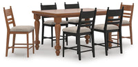 Ashcombe Counter Height Dining Table and 6 Barstools IV