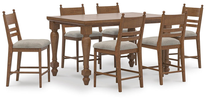 Ashcombe Counter Height Dining Table and 6 Barstools