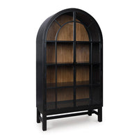 Ashcombe Display Cabinet in Black/Brown