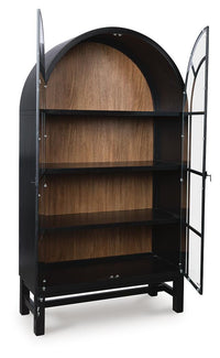 Ashcombe Display Cabinet in Black/Brown