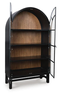 Hollis Display Cabinet in Black/Brown