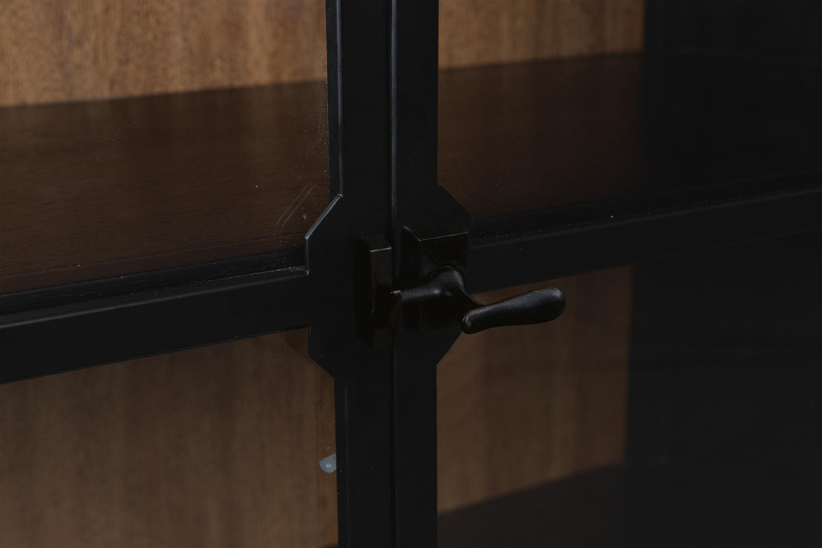 Ashcombe Display Cabinet in Black/Brown