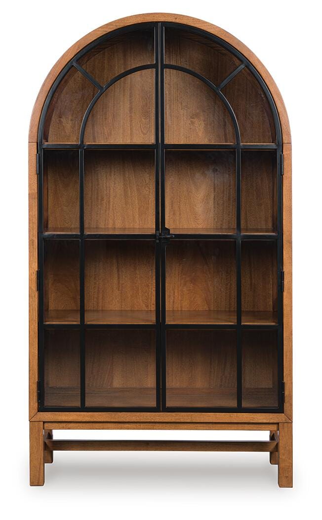 Ashcombe Display Cabinet in Brown/Black