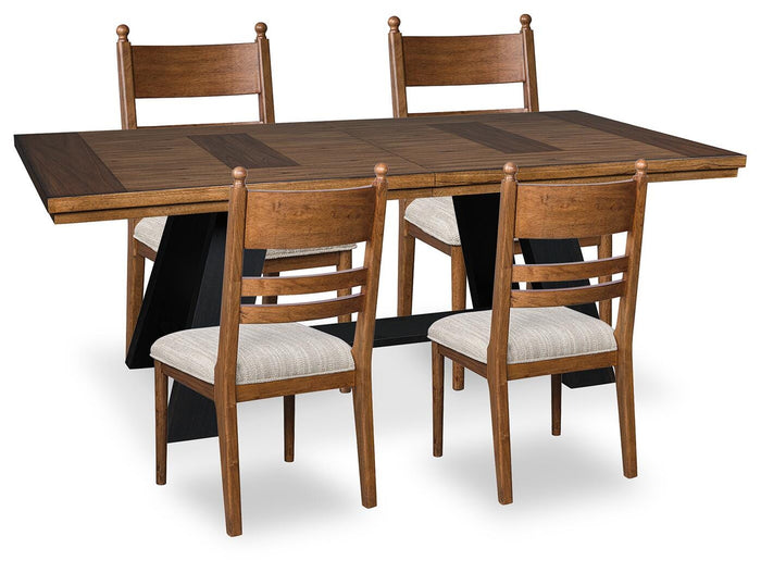 Ashcombe Extension Dining Table and 4 Chairs