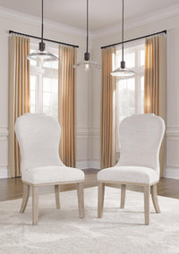 Ashfield Dining Chair in White/Light Gray