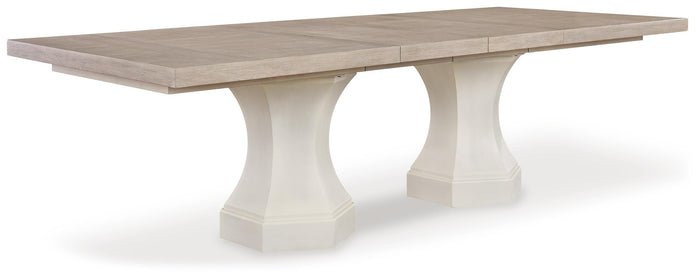 Ashfield Dining Extension Table in Light Grayish Brown Wood Products and Other
