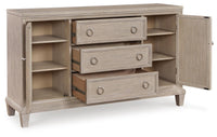Ashfield Dining Server in Light Grayish Brown