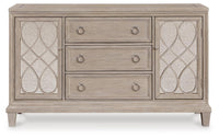 Ashfield Dining Server in Light Grayish Brown