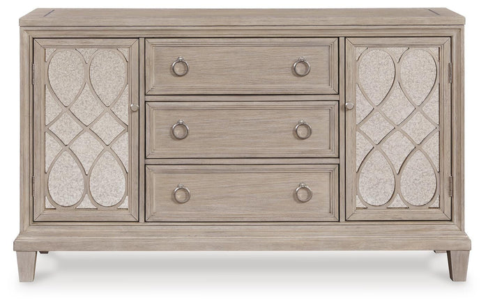 Ashfield Dining Server in Light Grayish Brown