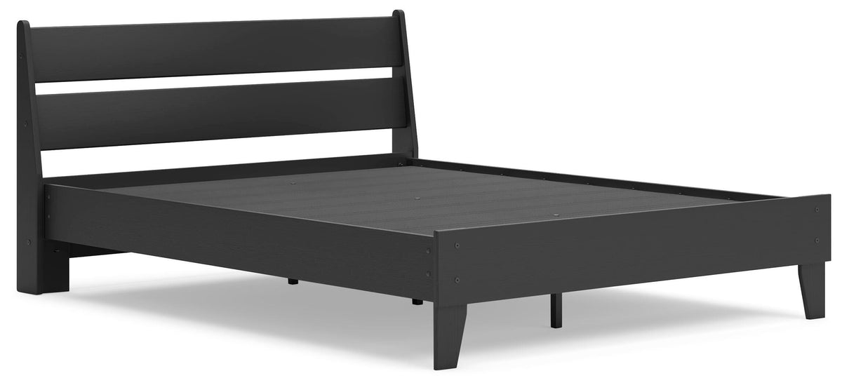Colby Queen Panel Platform Bed in Black
