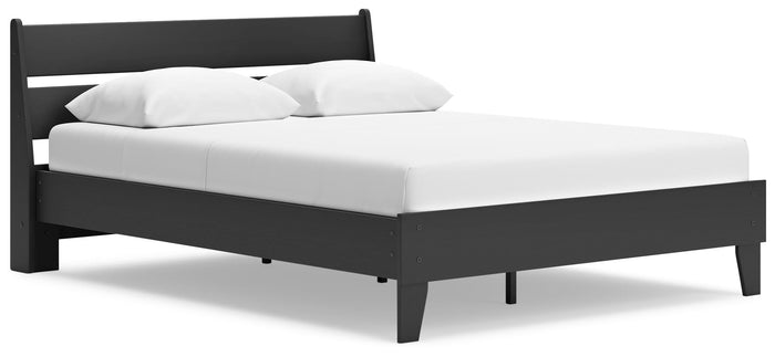 Colby Queen Panel Platform Bed in Black