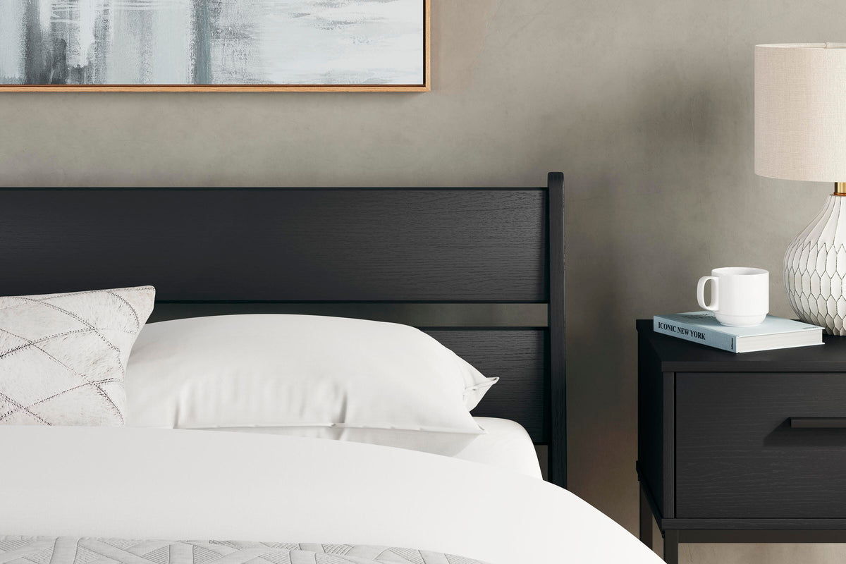 Colby Queen Panel Platform Bed in Black