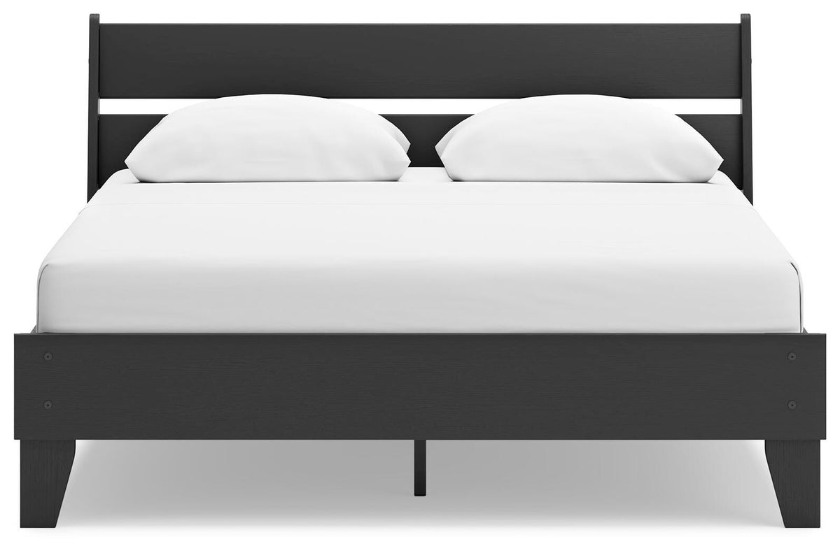 Colby Queen Panel Platform Bed in Black