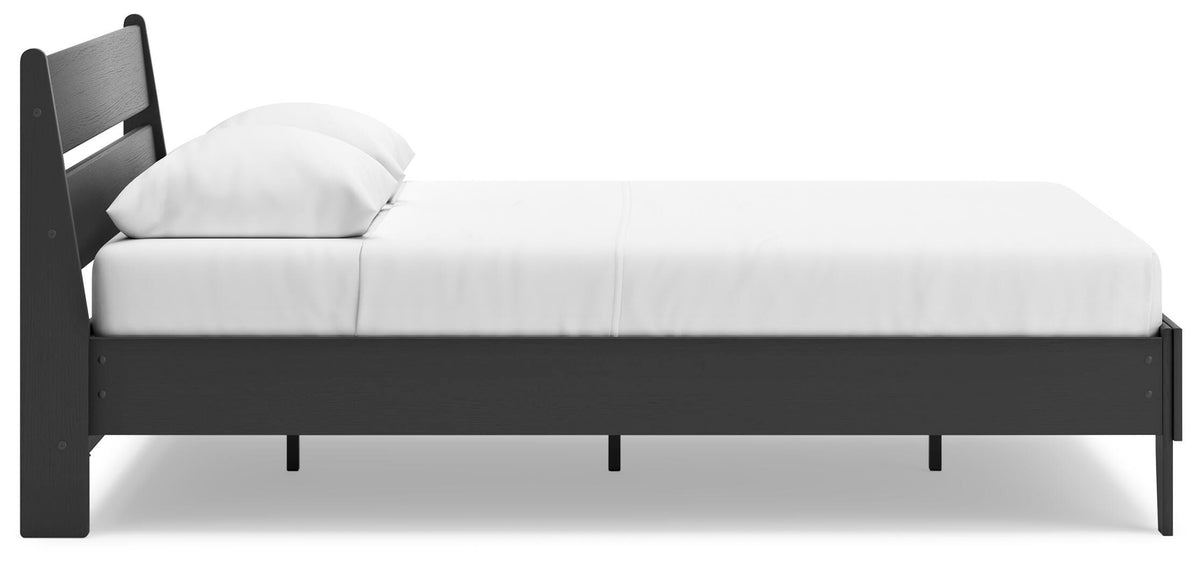 Colby Queen Panel Platform Bed in Black