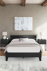Colby Queen Panel Platform Bed in Black