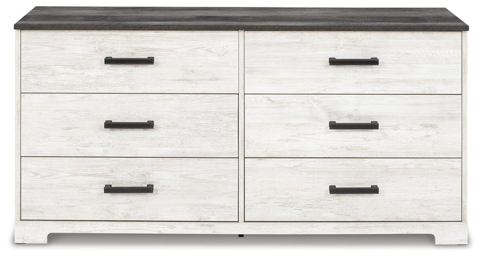 Cobden Dresser in Whitewash/Charcoal Gray