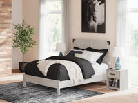 Cobden Queen Platform Bed in Gray