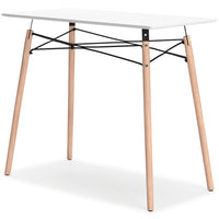 Kelvex Home Office Desk in White/Natural