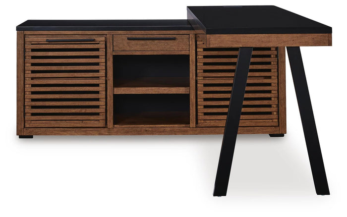 Ironvale Credenza with Desk Return