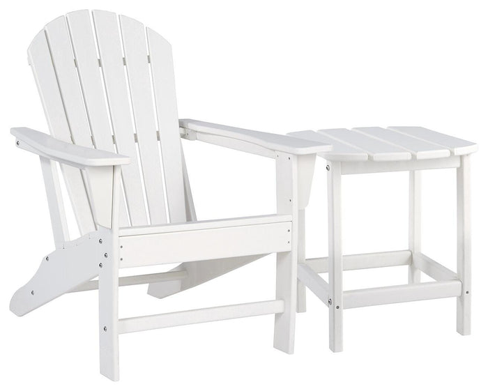 Byron Adirondack Chair with End Table in White