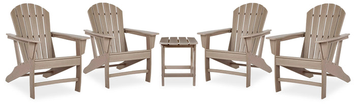 Byron 4 Adirondack Chairs and Outdoor End Table