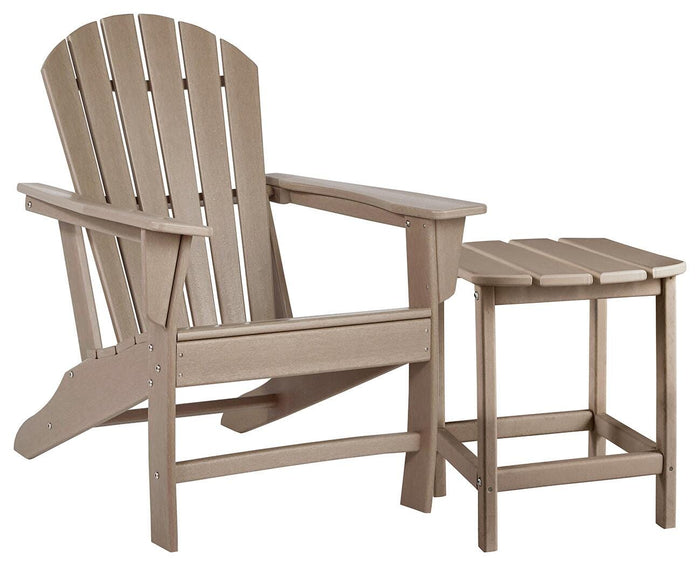 Byron Adirondack Chair with End Table in Driftwood
