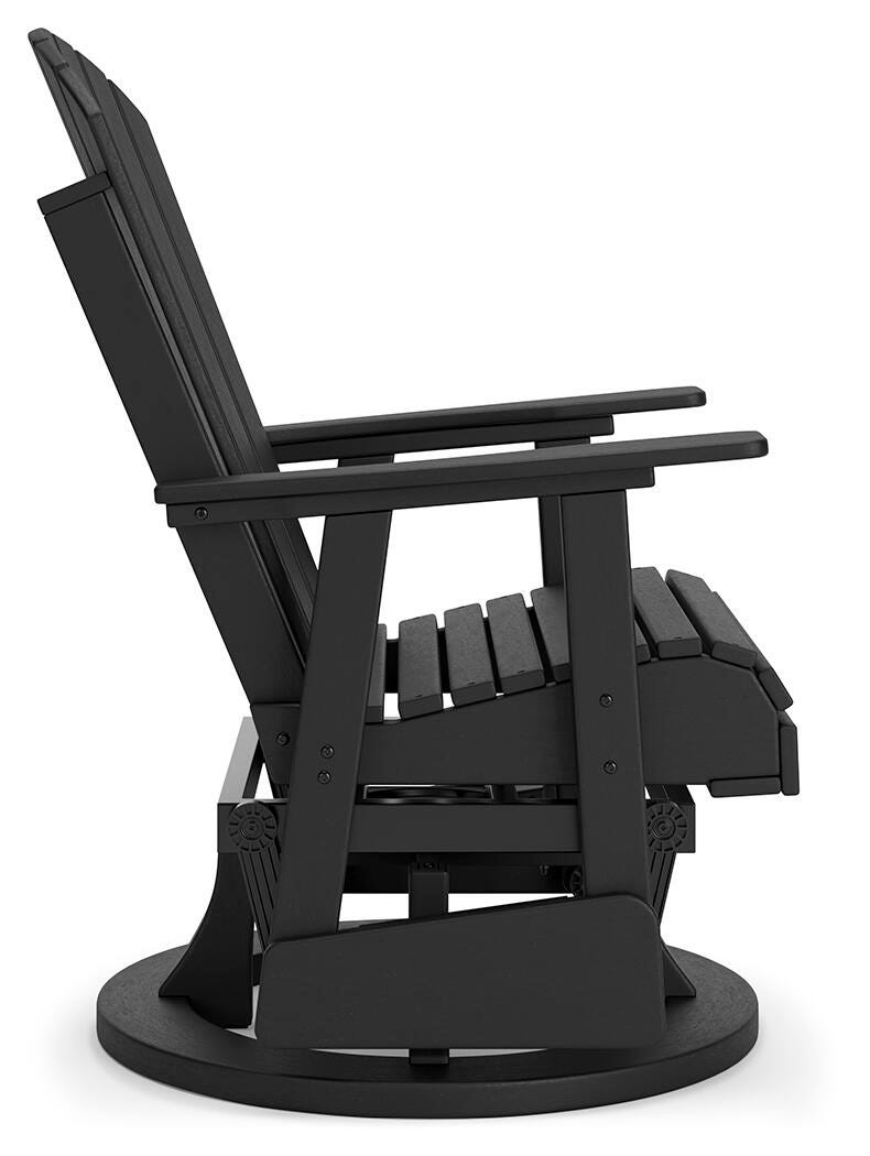 Kiama Park Outdoor Swivel Glider Chair in Black