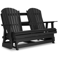 Kiama Park Outdoor Glider Loveseat in Black