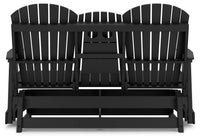 Kiama Park Outdoor Glider Loveseat in Black