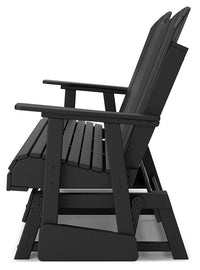 Kiama Park Outdoor Glider Loveseat in Black