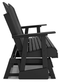 Kiama Park Outdoor Glider Loveseat in Black