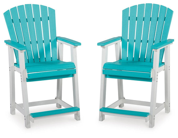 Eisely Outdoor Counter Height Bar Stool (Set of 2)