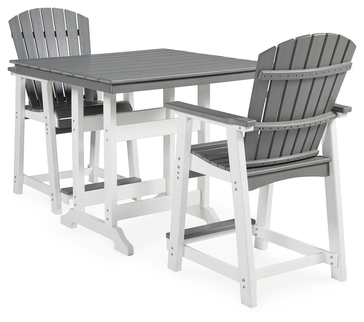 Transville Outdoor Counter Height Dining Table with 2 Barstools