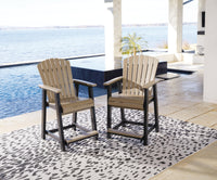 Huskisson Outdoor Counter Height Bar Stool (Set of 2)
