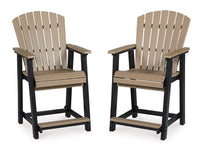 Huskisson Outdoor Counter Height Bar Stool (Set of 2)