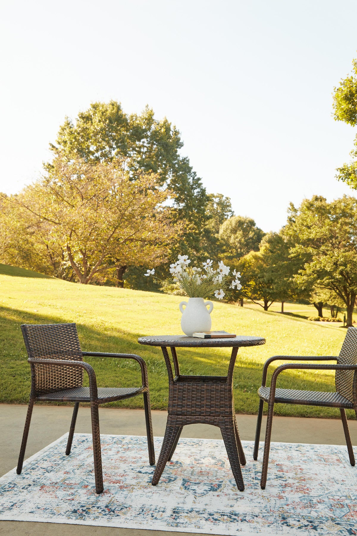 Hartwell Cross Outdoor Table and 2 Chairs