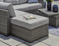 Halden Point Outdoor Loveseat Sectional/Ottoman/Table Set (Set of 4)