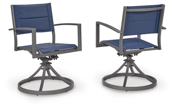 Kelso Vale Outdoor Sling Swivel Chair (Set of 2)
