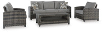 Corvo Bay Outdoor Sofa/Chairs/Table Set (Set of 4)