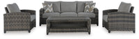 Corvo Bay Outdoor Sofa/Chairs/Table Set (Set of 4)