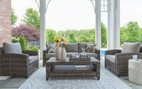 Corvo Bay Outdoor Sofa/Chairs/Table Set (Set of 4)