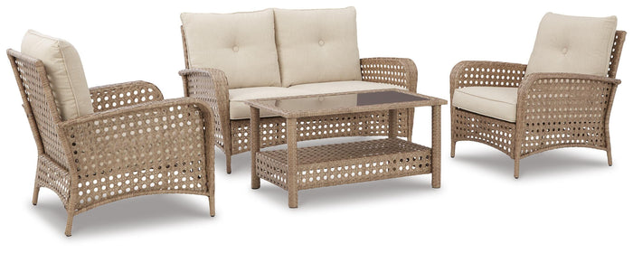 Kiama Point Outdoor Loveseat with 2 Lounge Chairs and Coffee Table