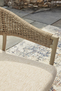 Rosie Bay Outdoor Arm Chair with Cushion (Set of 4)