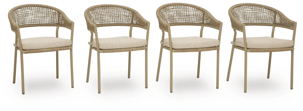 Marlowe Park Outdoor Arm Chair with Cushion (Set of 4)