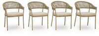 Marlowe Park Outdoor Arm Chair with Cushion (Set of 4)