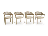Rosie Bay Outdoor Arm Chair with Cushion (Set of 4)